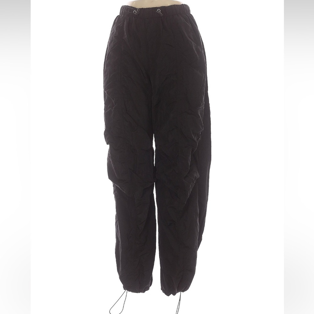 PACSUN Black Parachute track Pants